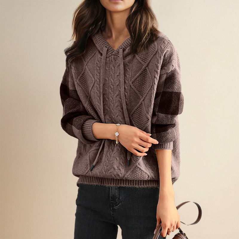 Leonie™ – Jacquard Trui met Capuchon