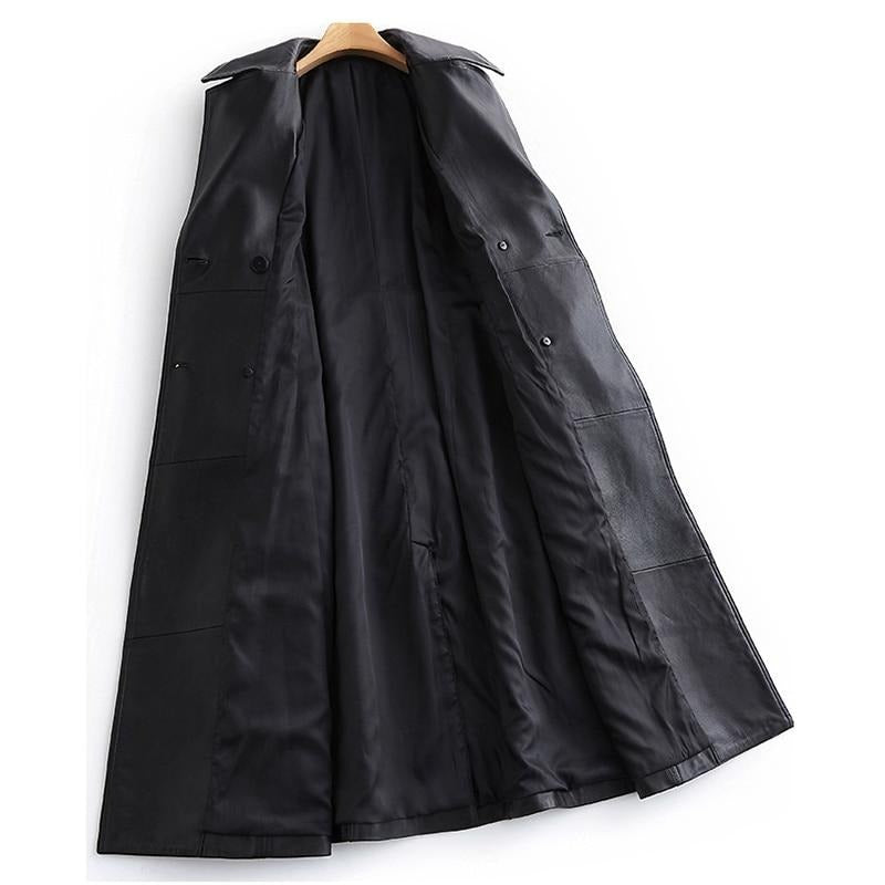 Frederica™ - Stijlvolle leren trenchcoat