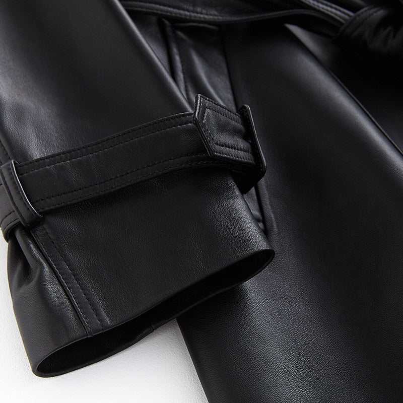 Frederica™ - Stijlvolle leren trenchcoat