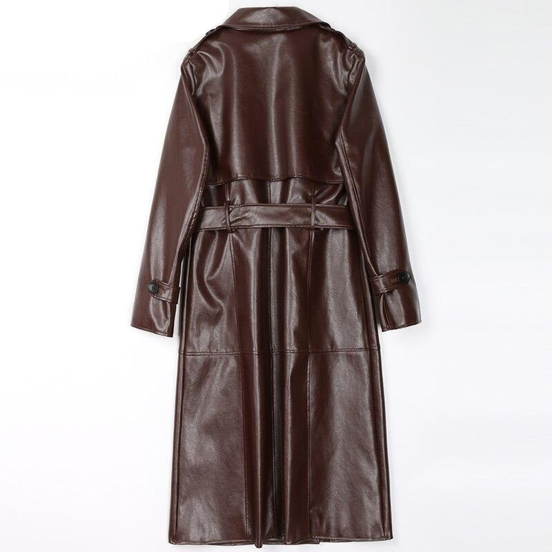 Belen™ - Leren trenchcoat