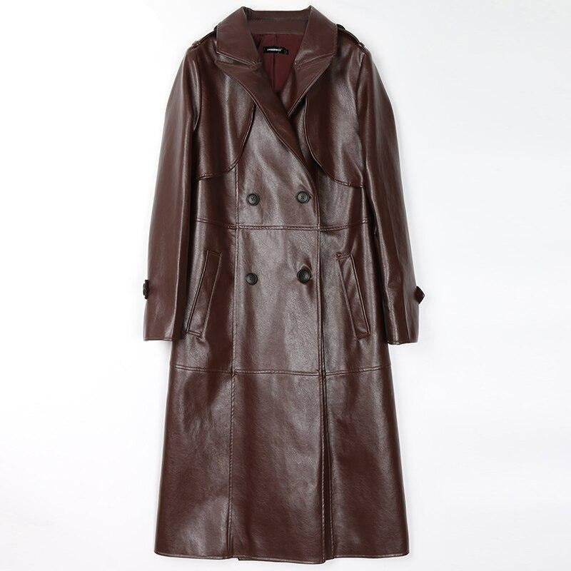 Belen™ - Leren trenchcoat