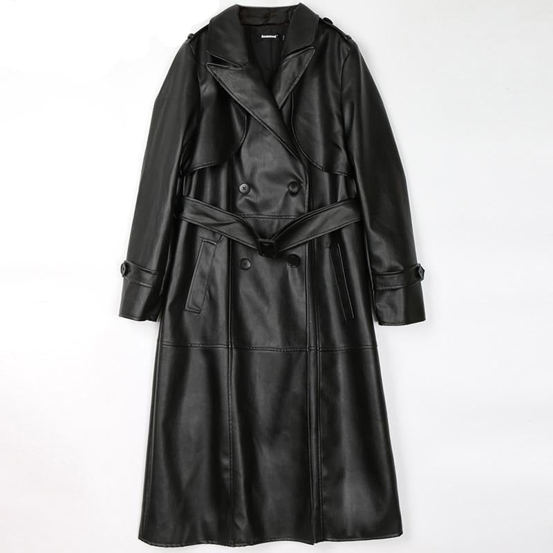 Belen™ - Leren trenchcoat