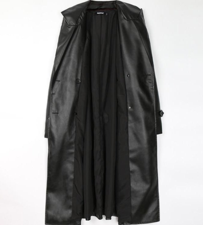 Belen™ - Leren trenchcoat
