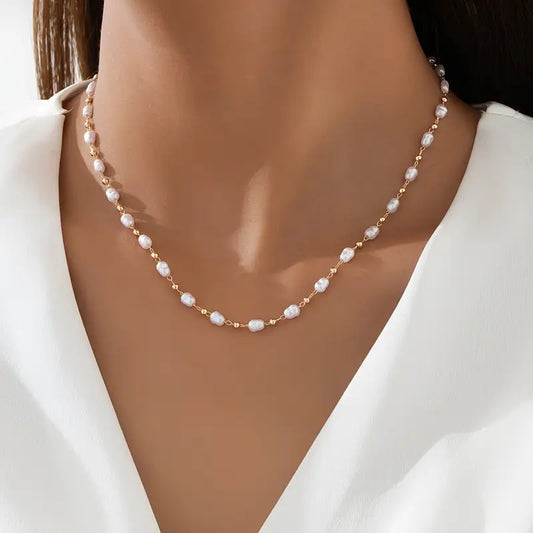 Gouden Parel Gratie Ketting | Samen tegen borstkanker