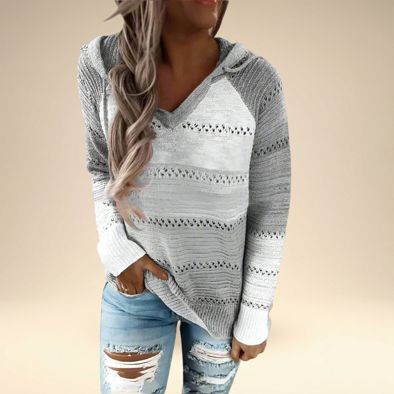 Aiche™ - Gebreide hoodie met lange mouwen