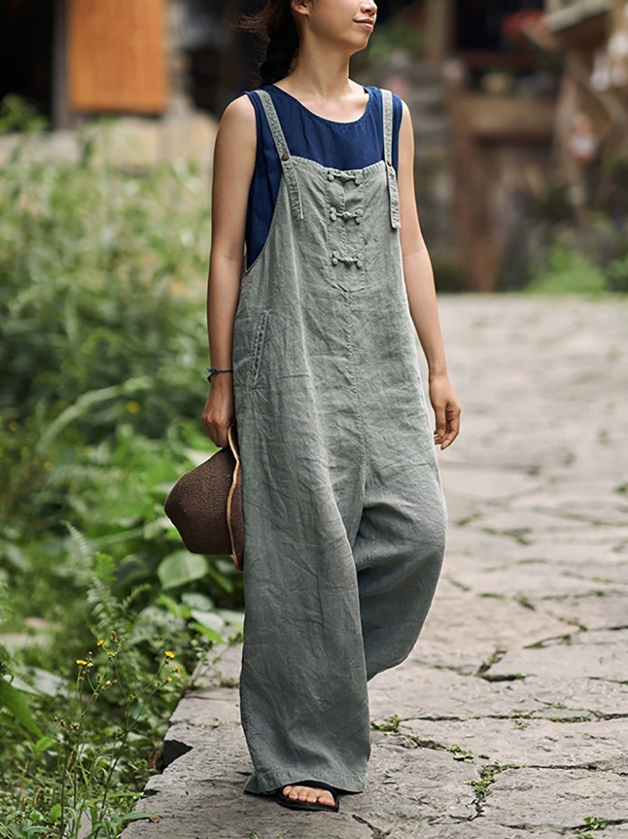 Cindy™ – Retro effen jumpsuit