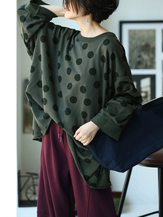 Carly™ – Oversized trui met polkadots