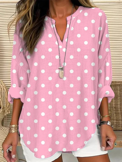 Polkadot casual blouse | Samen tegen Borstkanker