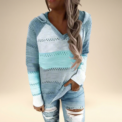 Aiche™ - Gebreide hoodie met lange mouwen