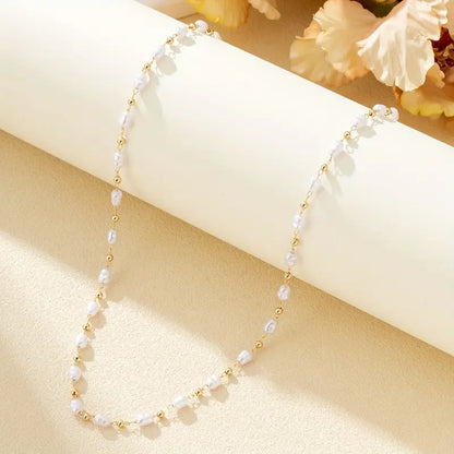 Gouden Parel Gratie Ketting | Samen tegen borstkanker