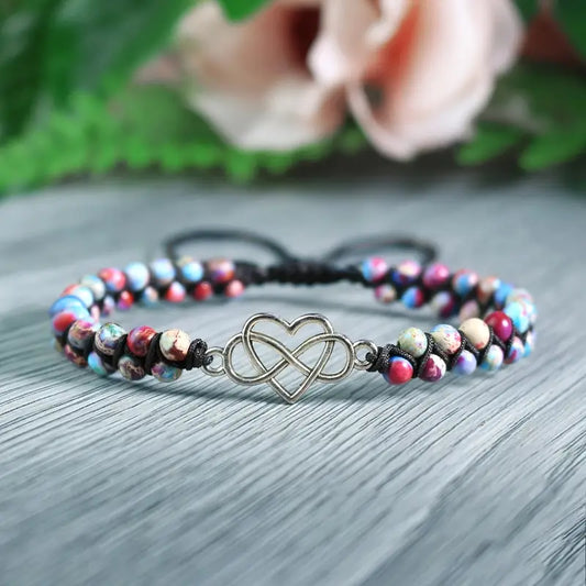 Armband met Stenen Eeuwigheidshart | Samen tegen borstkanker