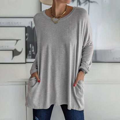 Aeira™ – Casual top met lange mouwen