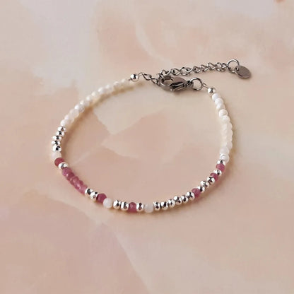 Fijn Armbandenset met Kralen | Samen tegen Borstkanker