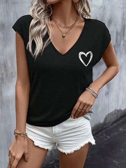 Hartprint T-shirt | Samen tegen borstkanker