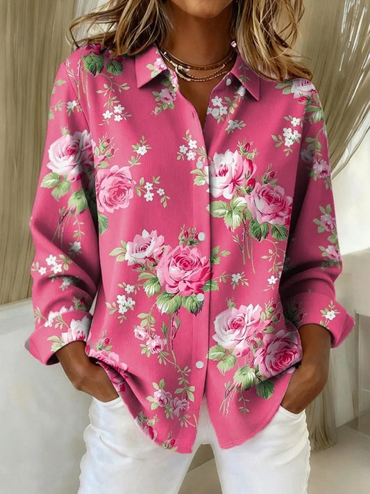Bloemen roze shirt | Samen tegen Borstkanker