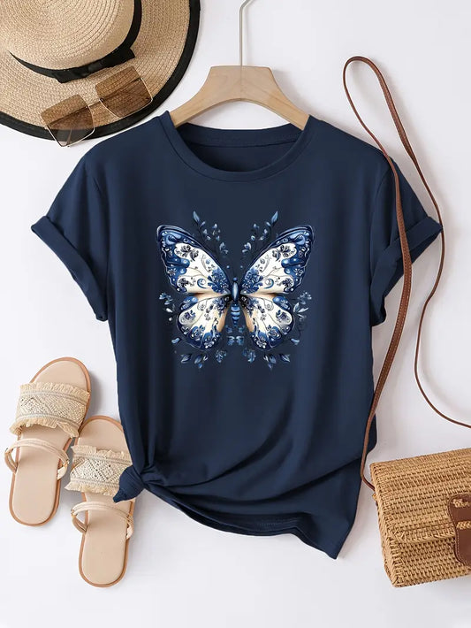 Casual Vlinder T-Shirt | Samen tegen Diabetes