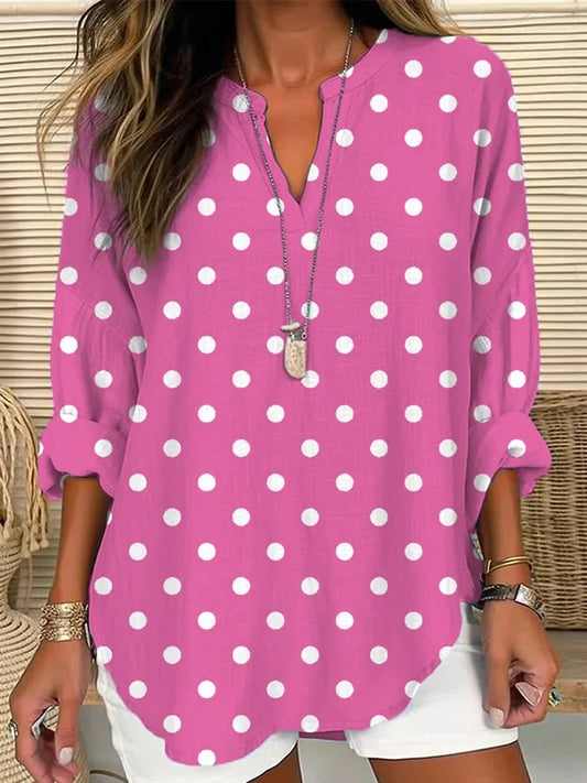 Polkadot casual blouse | Samen tegen Borstkanker