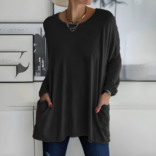 Aeira™ – Casual top met lange mouwen