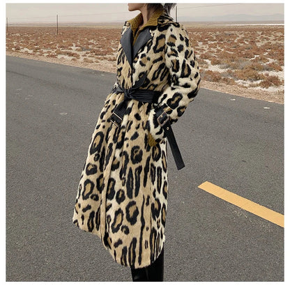 Belle™ - Zachte luipaardprint trenchcoat