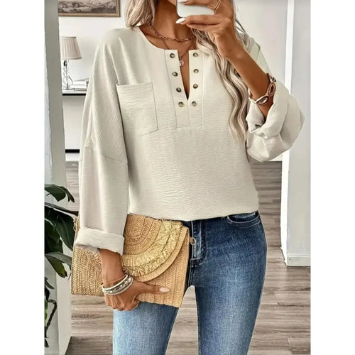 Adeline™ – Blouse met knoopdetails