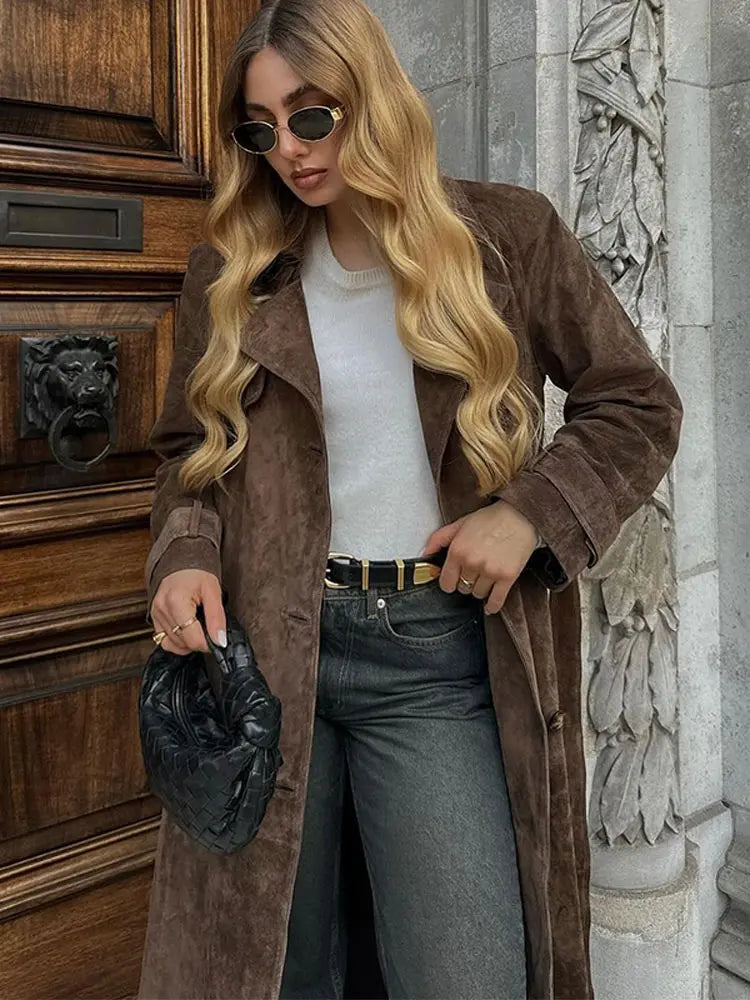 Helen™ – Vintage Lange Trenchcoat