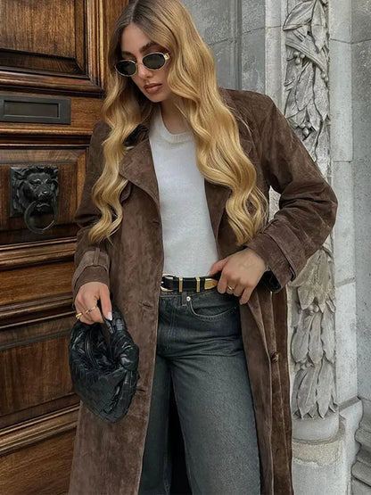 Helen™ – Vintage Lange Trenchcoat