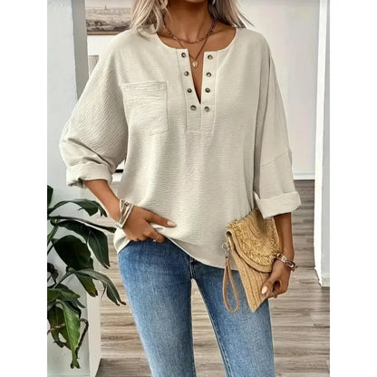 Adeline™ – Blouse met knoopdetails
