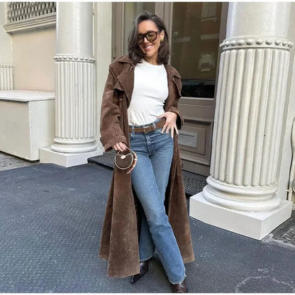 Helen™ – Vintage Lange Trenchcoat
