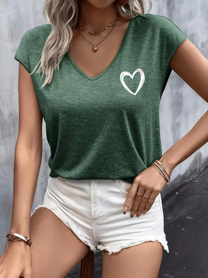 Hartprint T-shirt | Samen tegen borstkanker