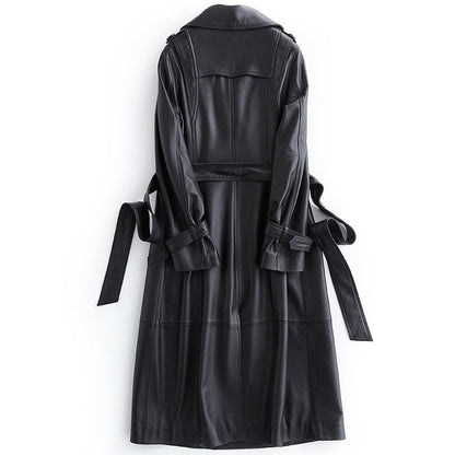 Frederica™ - Stijlvolle leren trenchcoat