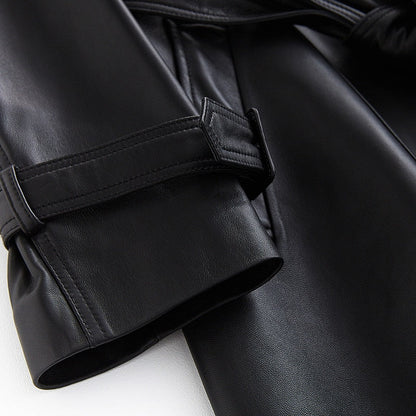 Frederica™ - Stijlvolle leren trenchcoat