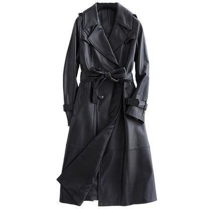 Frederica™ - Stijlvolle leren trenchcoat
