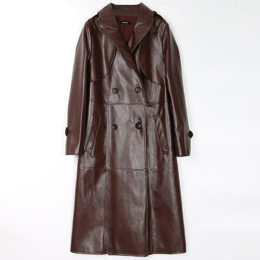 Belen™ - Leren trenchcoat