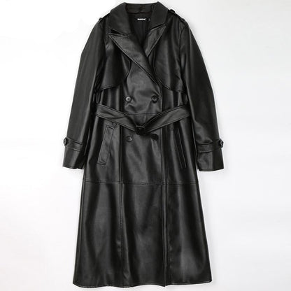 Belen™ - Leren trenchcoat